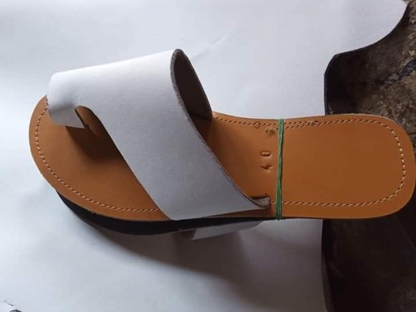 African leather male sandals